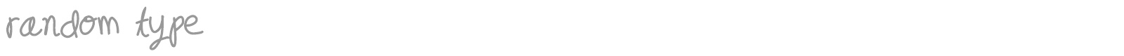 Random Type font preview